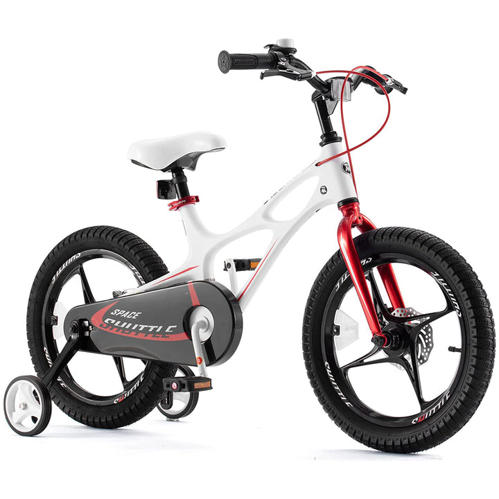 RoyalBaby Space Shuttle 14" Alloy Kids Bike w/Training Wheels, White (Open Box)