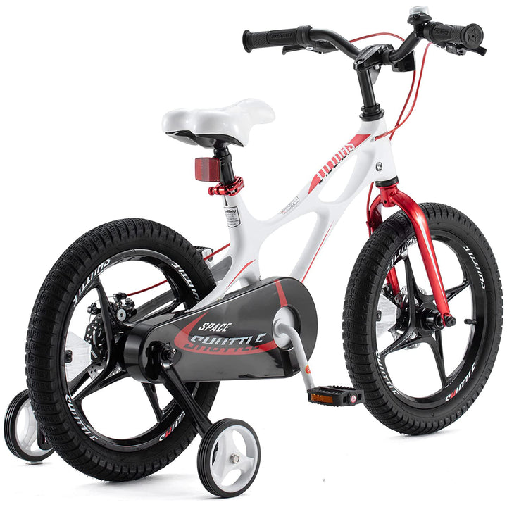 RoyalBaby Space Shuttle 14" Alloy Kids Bike w/Training Wheels, White (Open Box)