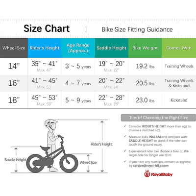 RoyalBaby 14" Magnesium Alloy Kids Bike w/Training Wheels, White (Used)