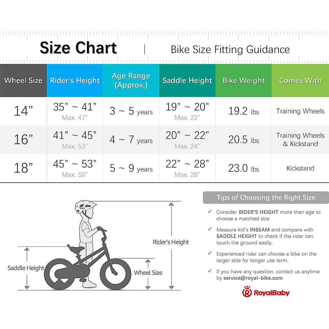 RoyalBaby 14" Magnesium Alloy Kids Bike w/Training Wheels, White (Used)