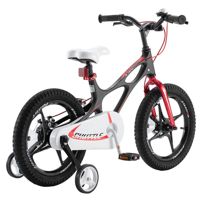 RoyalBaby Space Shuttle 16" Mag. Alloy Kids Bike w/Training Wheels, Black (Used) - VMInnovations