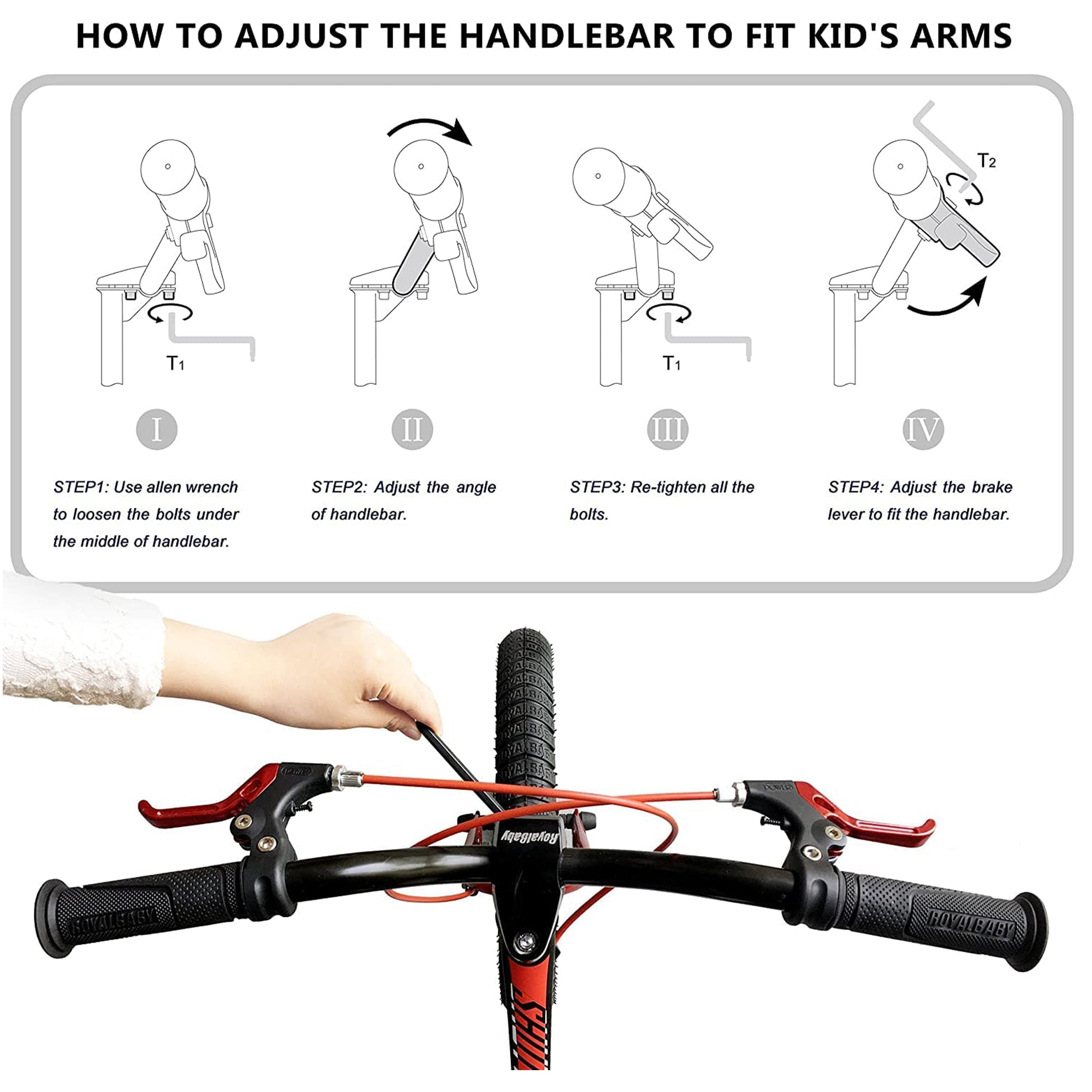 RoyalBaby Space Shuttle 16" Mag. Alloy Kids Bike w/Training Wheels, Black (Used) - VMInnovations