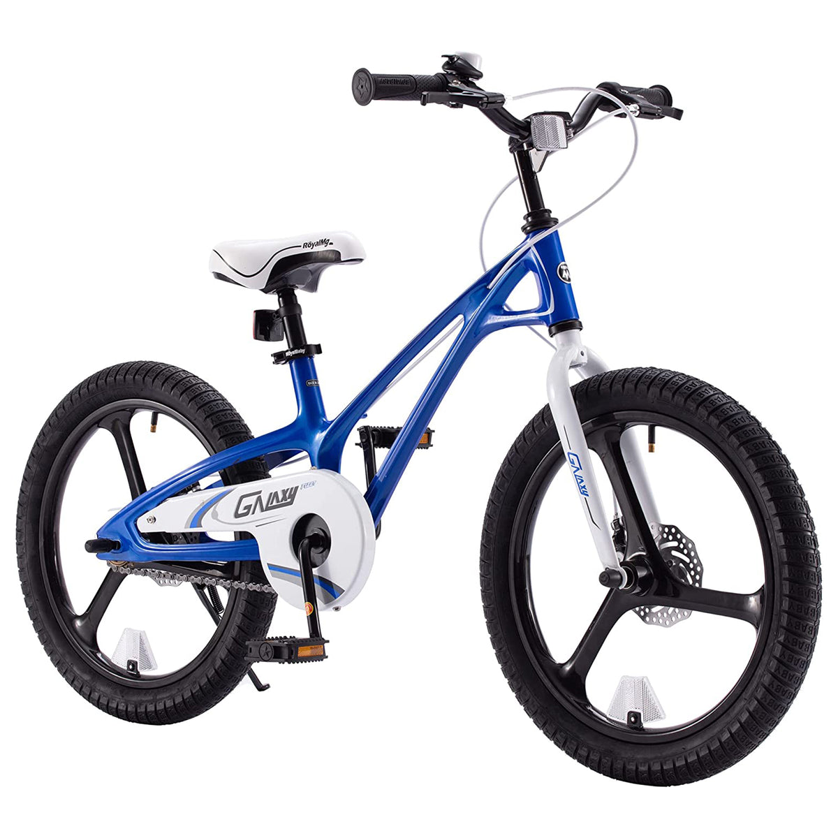RoyalBaby RoyalMg Galaxy Fleet 18 Inch Kids Bicycle with 2 Disc Brakes, Blue