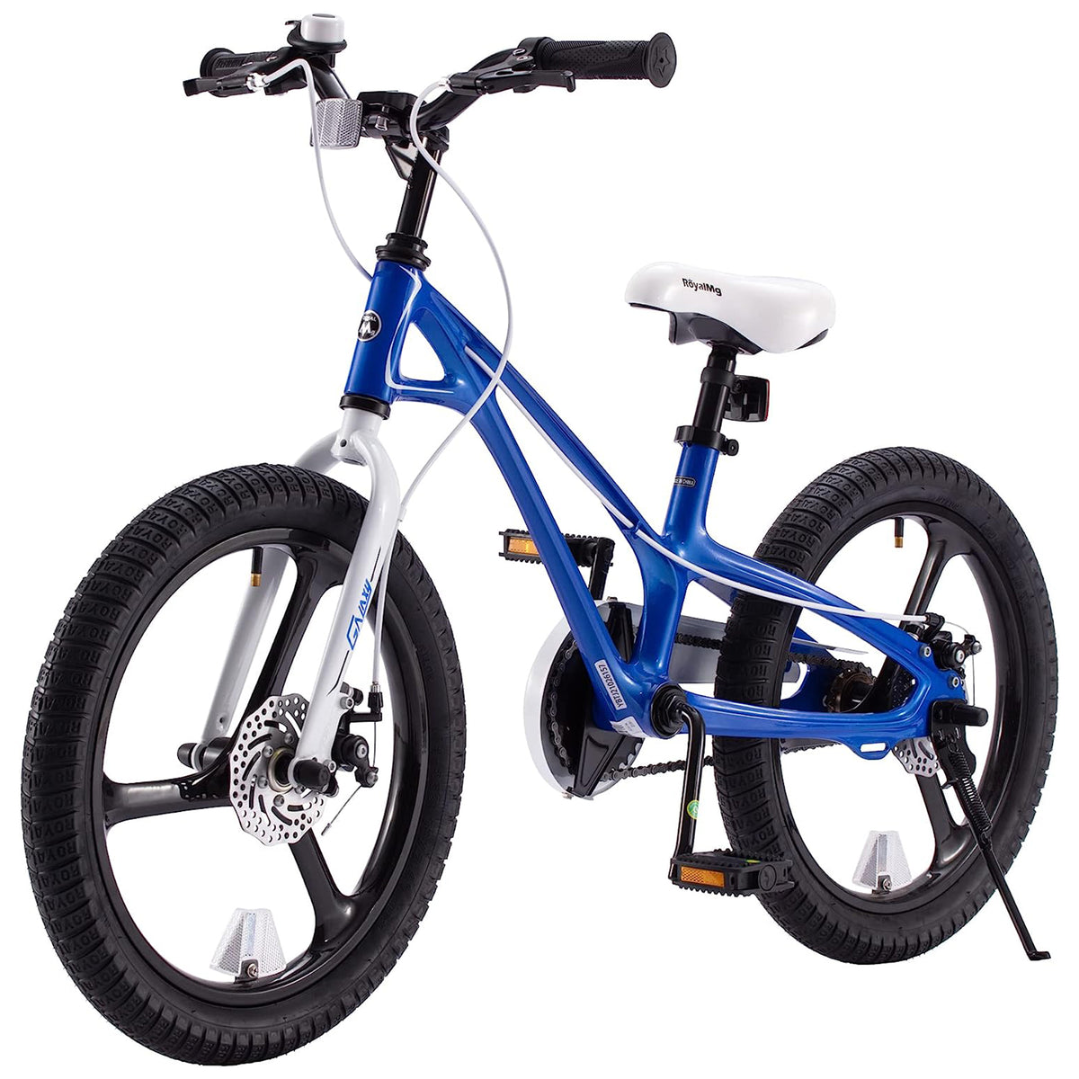 RoyalBaby RoyalMg Galaxy Fleet 18 Inch Kids Bicycle with 2 Disc Brakes, Blue