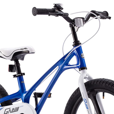 RoyalBaby RoyalMg Galaxy Fleet 18 Inch Kids Bicycle with 2 Disc Brakes, Blue