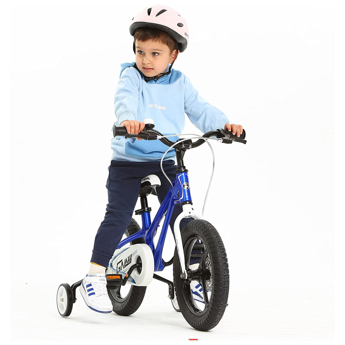 RoyalBaby RoyalMg Galaxy Fleet 18 Inch Kids Bicycle with 2 Disc Brakes, Blue