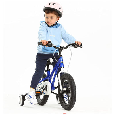 RoyalMg Galaxy Fleet 18 Inch Kids Bicycle with 2 Disc Brakes, Blue (Used)