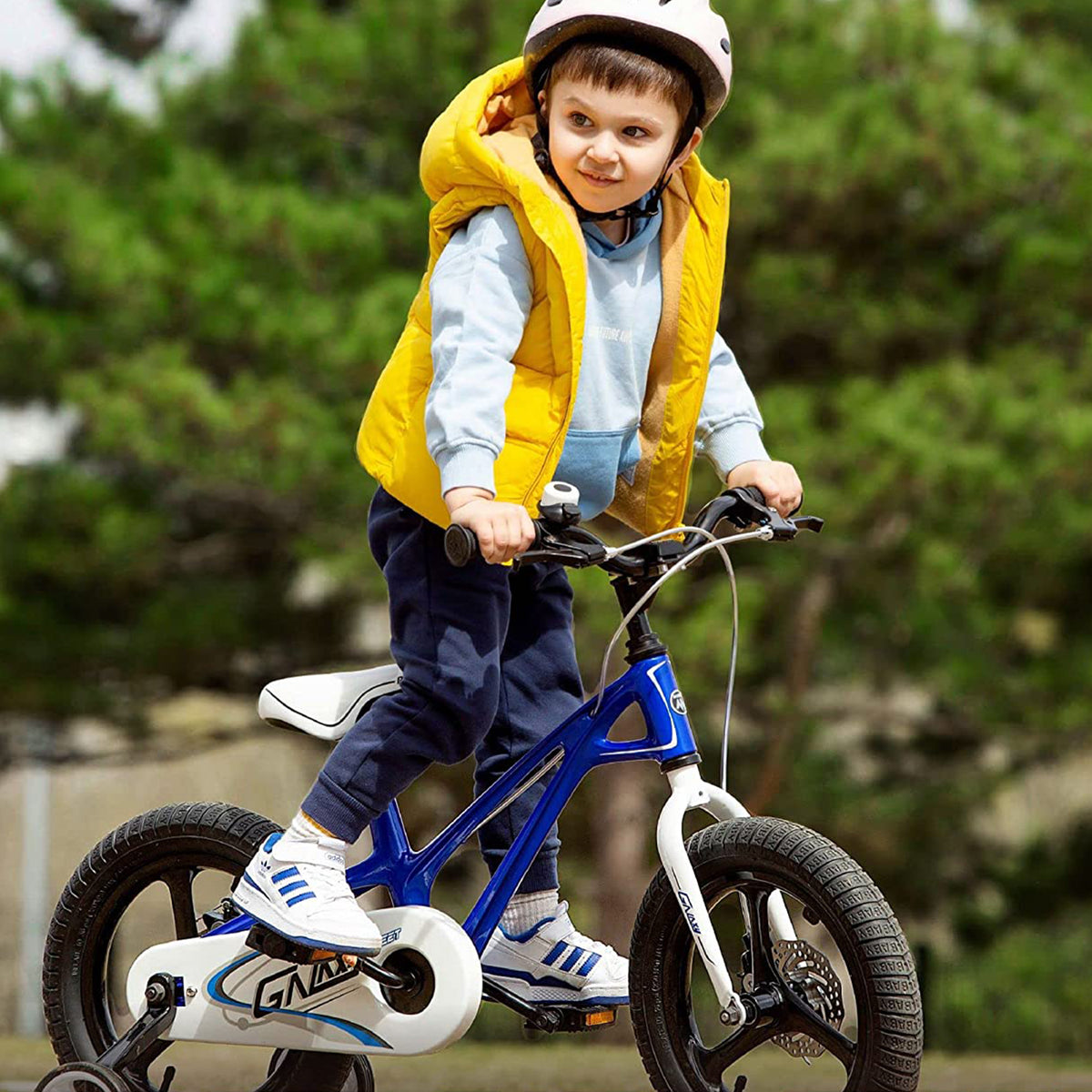 RoyalBaby RoyalMg Galaxy Fleet 18 Inch Kids Bicycle with 2 Disc Brakes, Blue