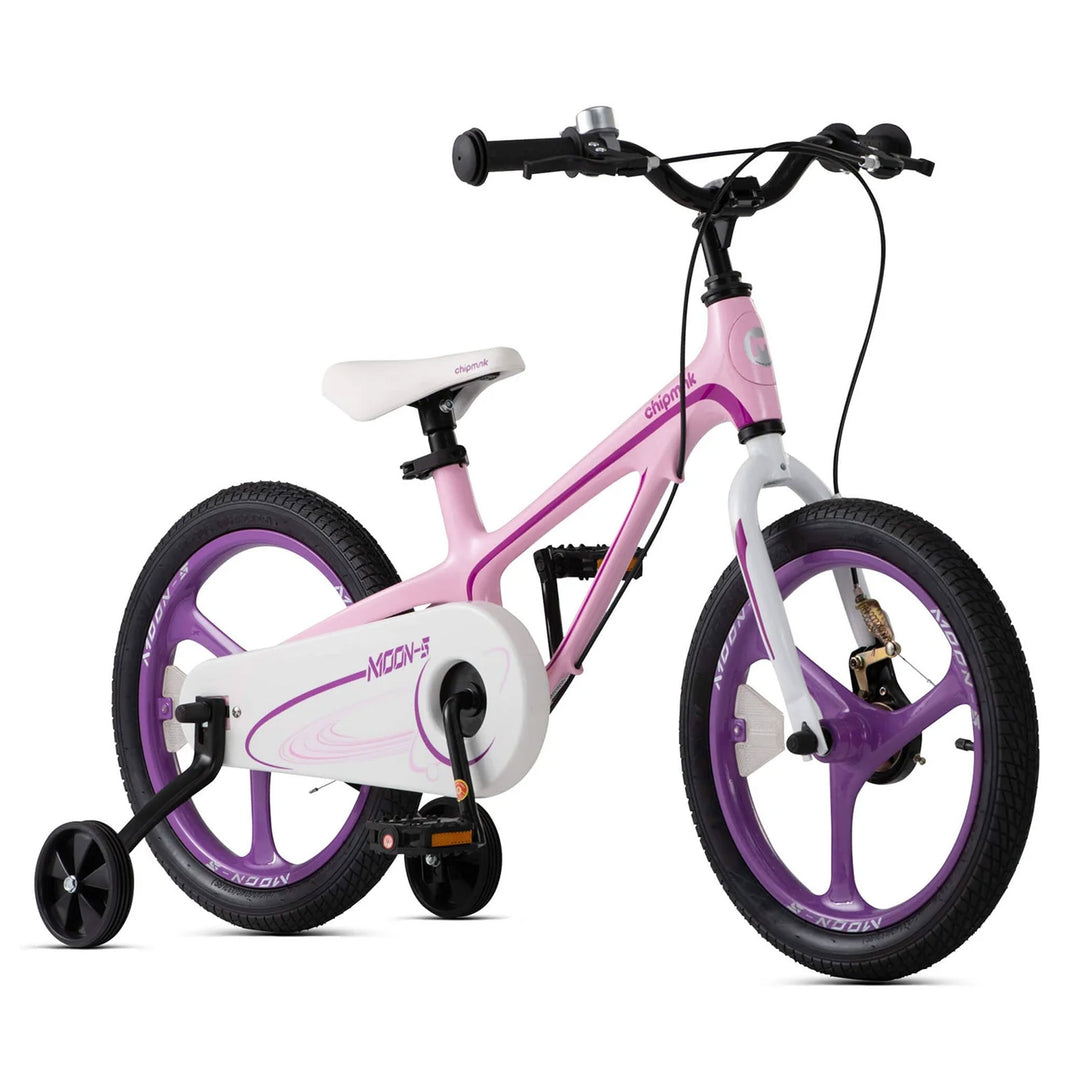 RoyalBaby Moon-5 14" Magnesium Alloy Kids Bicycle w/Training Wheels, Pink (Used)