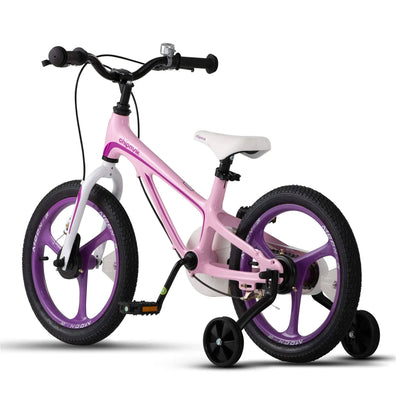 RoyalBaby Moon-5 14" Alloy Kids Bicycle with Training Wheels, Pink (Open Box)