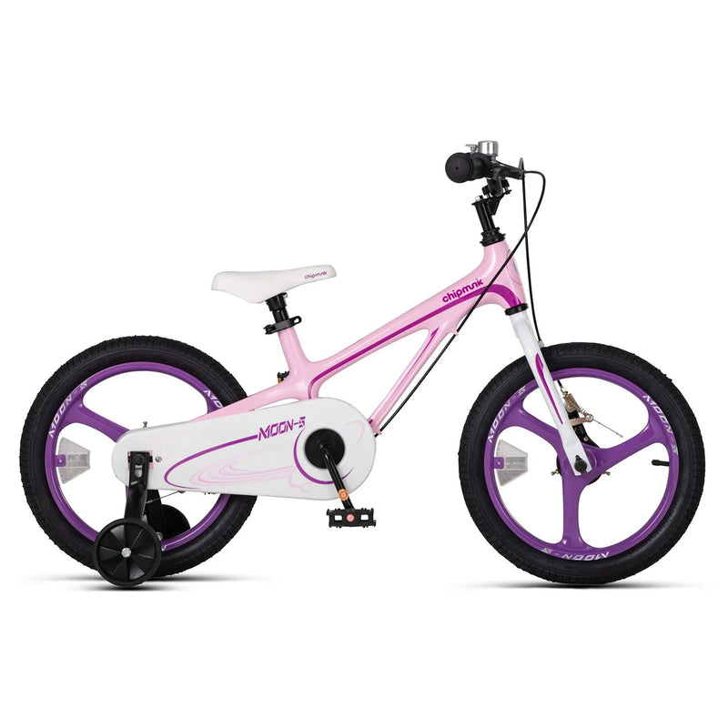 RoyalBaby Moon-5 14" Magnesium Alloy Kids Bicycle with Training Wheels, Pink