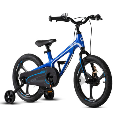 RoyalBaby Moon-5 16" Bicycle w/Training Wheels & Kickstand, Blue (Open Box) - VMInnovations