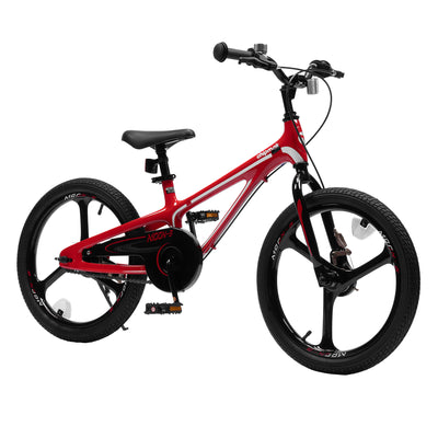 RoyalBaby Moon-5 18" Magnesium Kids Bicycle w/Dual Hand Brakes & Kickstand, Red - VMInnovations