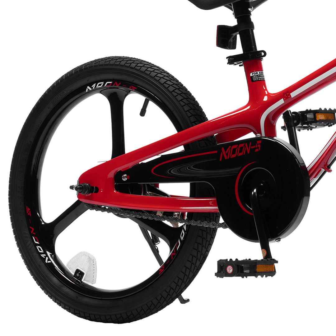 RoyalBaby Moon-5 18" Kids Bicycle w/Dual Hand Brakes & Kickstand, Red (Open Box) - VMInnovations