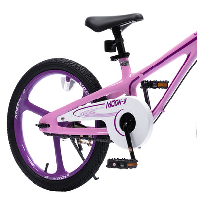 RoyalBaby Moon-5 18" Kids Bicycle w/Dual Hand Brakes & Kickstand, Pink(Open Box) - VMInnovations