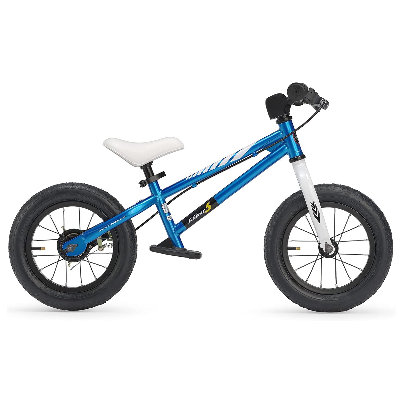RoyalBaby Freestyle 12" Balance Bike with Handbrakes for Ages 2-5, Blue (Used) - VMInnovations