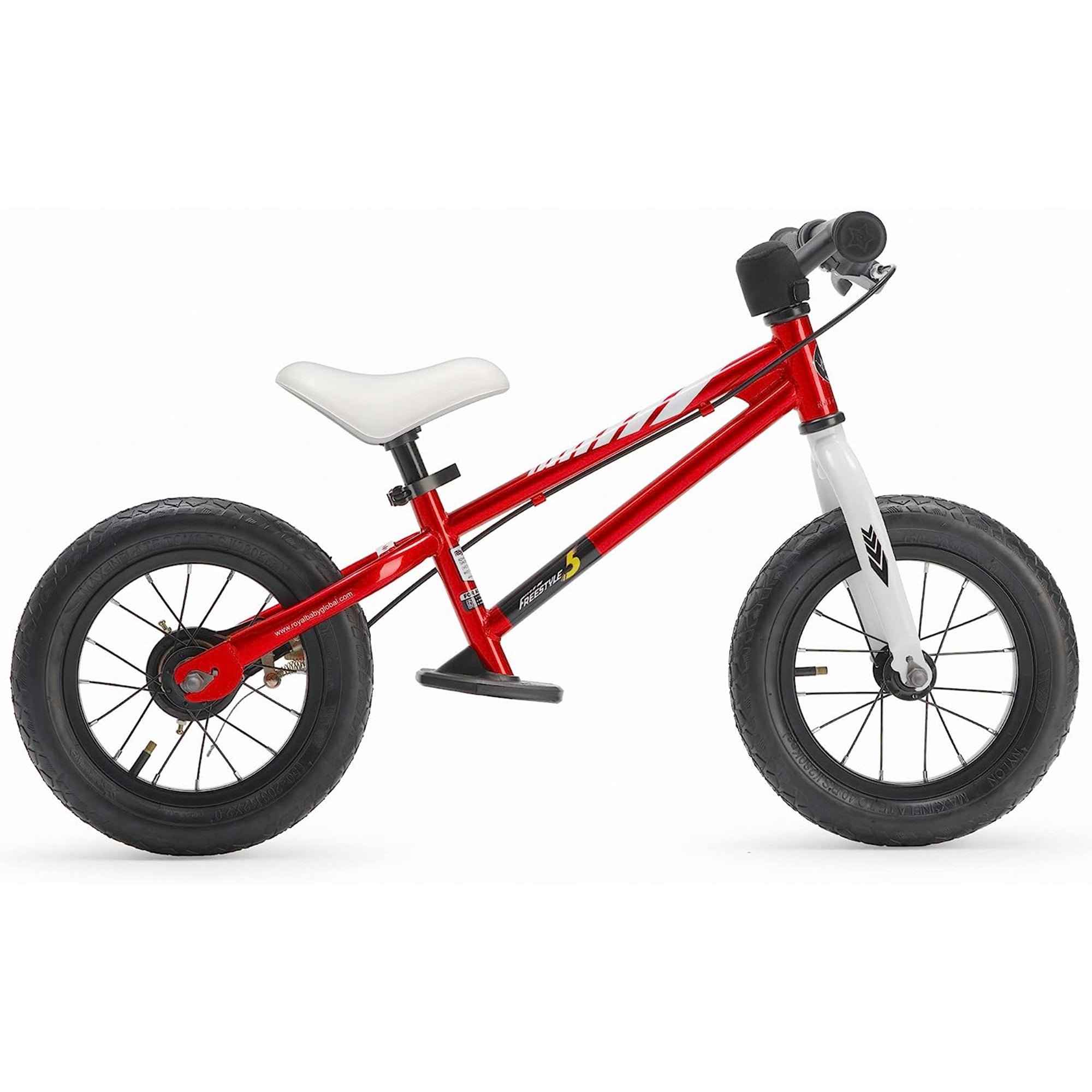 RoyalBaby Freestyle 12" Balance Bike with Handbrakes for Kids Ages 2-5,Red(Used)