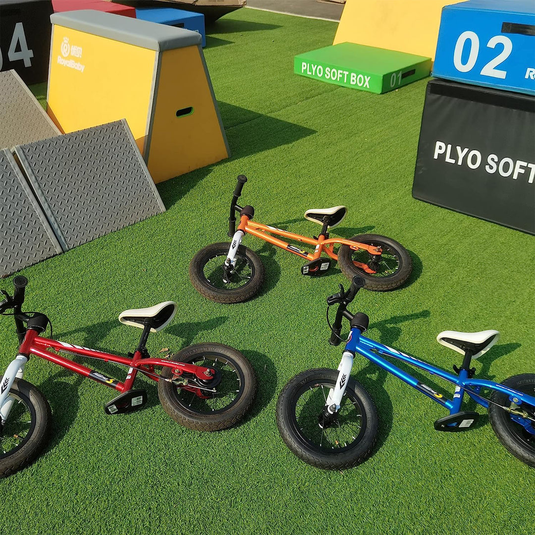 RoyalBaby Freestyle 12" Balance Bike w/Handbrakes Kids Ages 2-5, Red (Open Box) - VMInnovations