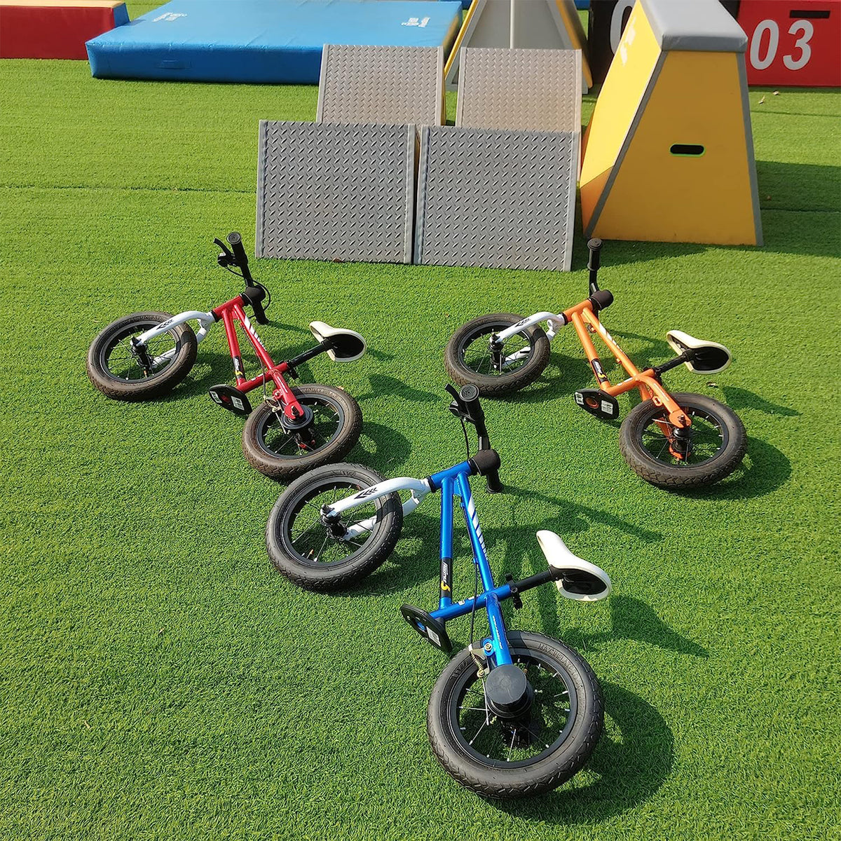 RoyalBaby Freestyle 12" Balance Bike w/Handbrakes Kids Ages 2-5, Red (Open Box) - VMInnovations
