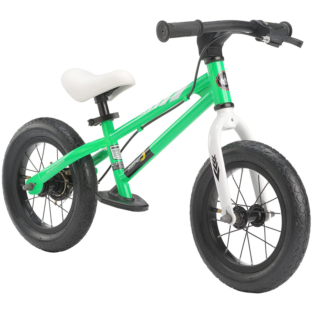 RoyalBaby Freestyle 12" Balance Bike with Handbrakes for Kids Ages 2 to 5, Green