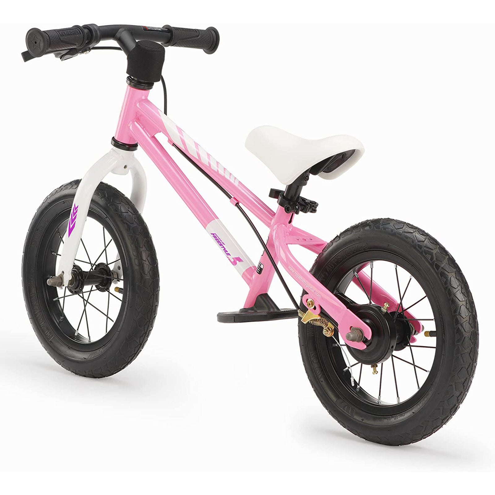 RoyalBaby 12" Balance Bike with Handbrakes for Kids Ages 2 to 5, Pink (Open Box) - VMInnovations