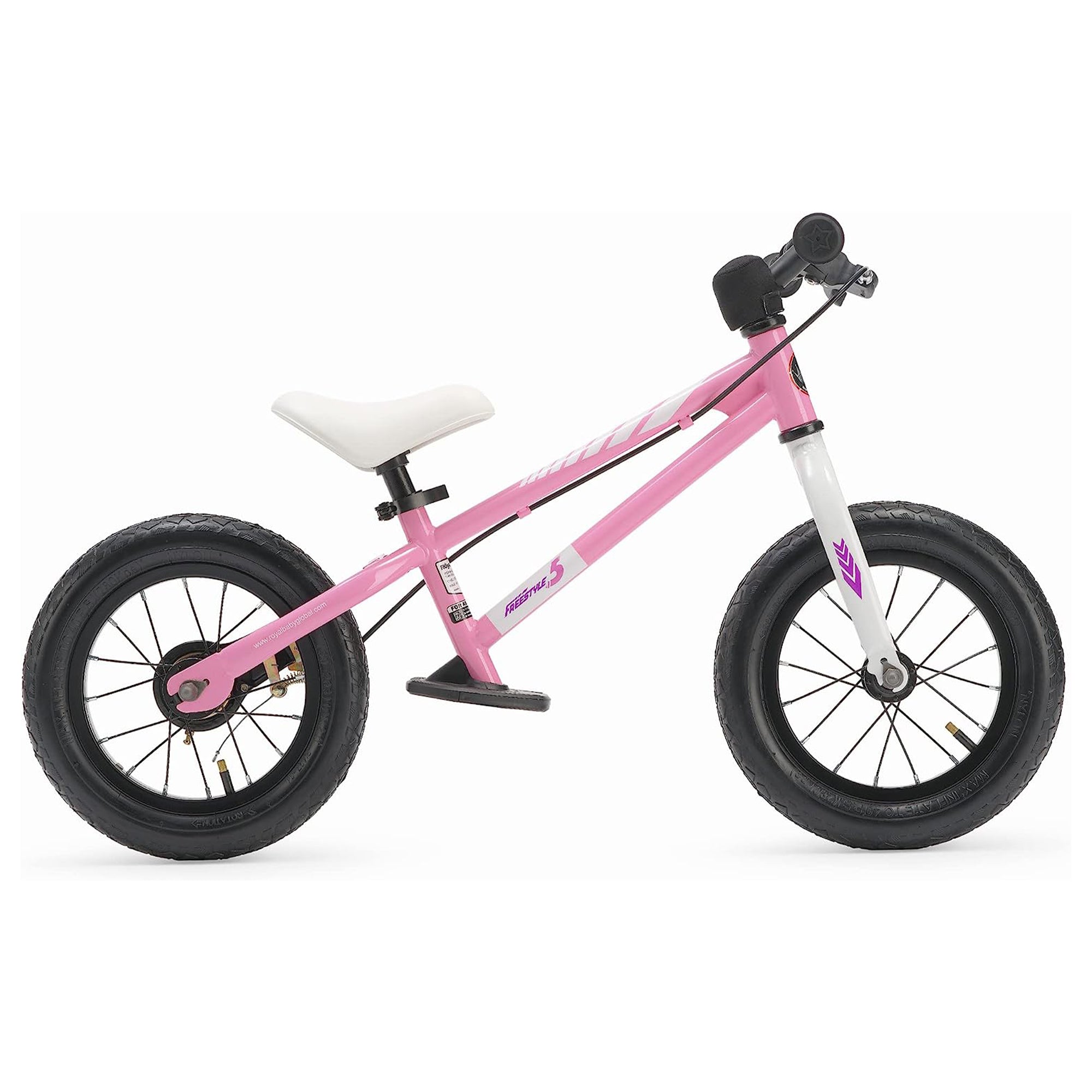 RoyalBaby Freestyle 12" Balance Bike w/ Handbrakes for Ages 2 to 5, Pink (Used) - VMInnovations