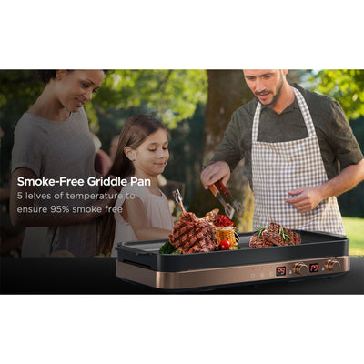 COOKTRON Portable Cooktop Electric Stove &Cast Iron Griddle,Rose Gold(For Parts) - VMInnovations