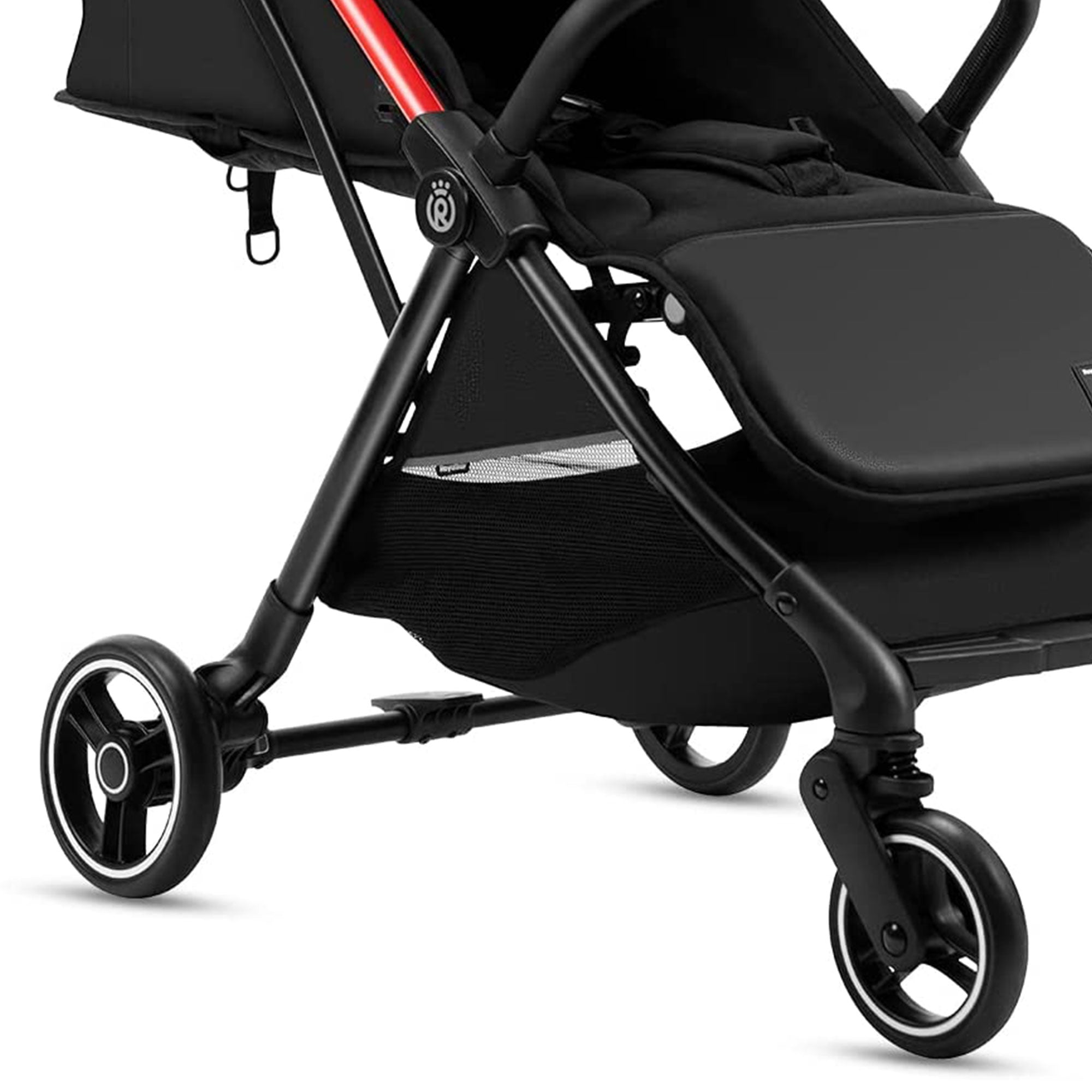 RoyalBaby 360 Seat Compact Fold Portable Travel Stroller, Black/Red (Open Box) - VMInnovations
