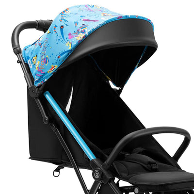 RoyalBaby 360 Classic Seat Compact Fold Portable Stroller, Black/Blue (Open Box)