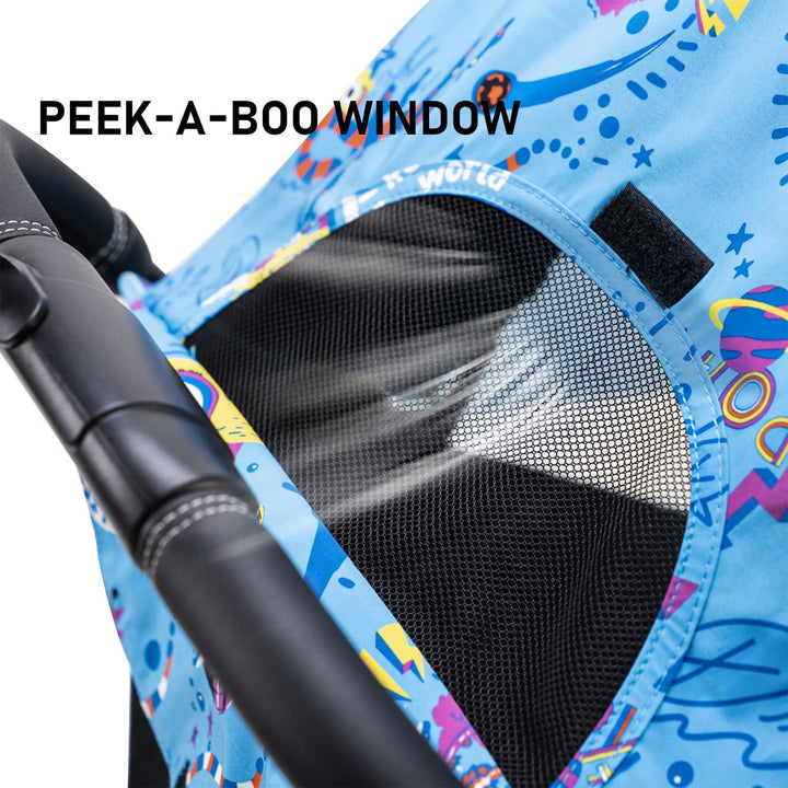 RoyalBaby 360 Classic Seat Compact Fold Portable Stroller, Black/Blue (Open Box)