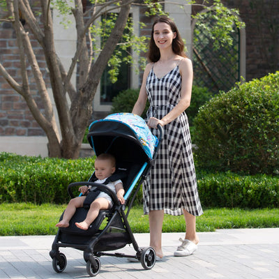 RoyalBaby 360 Classic Seat Fold Portable Travel Stroller, Black/Blue (Used) - VMInnovations