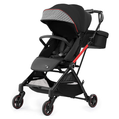 RoyalBaby 360 Reversible Seat Compact Portable Travel Stroller, Black/Red (Used)