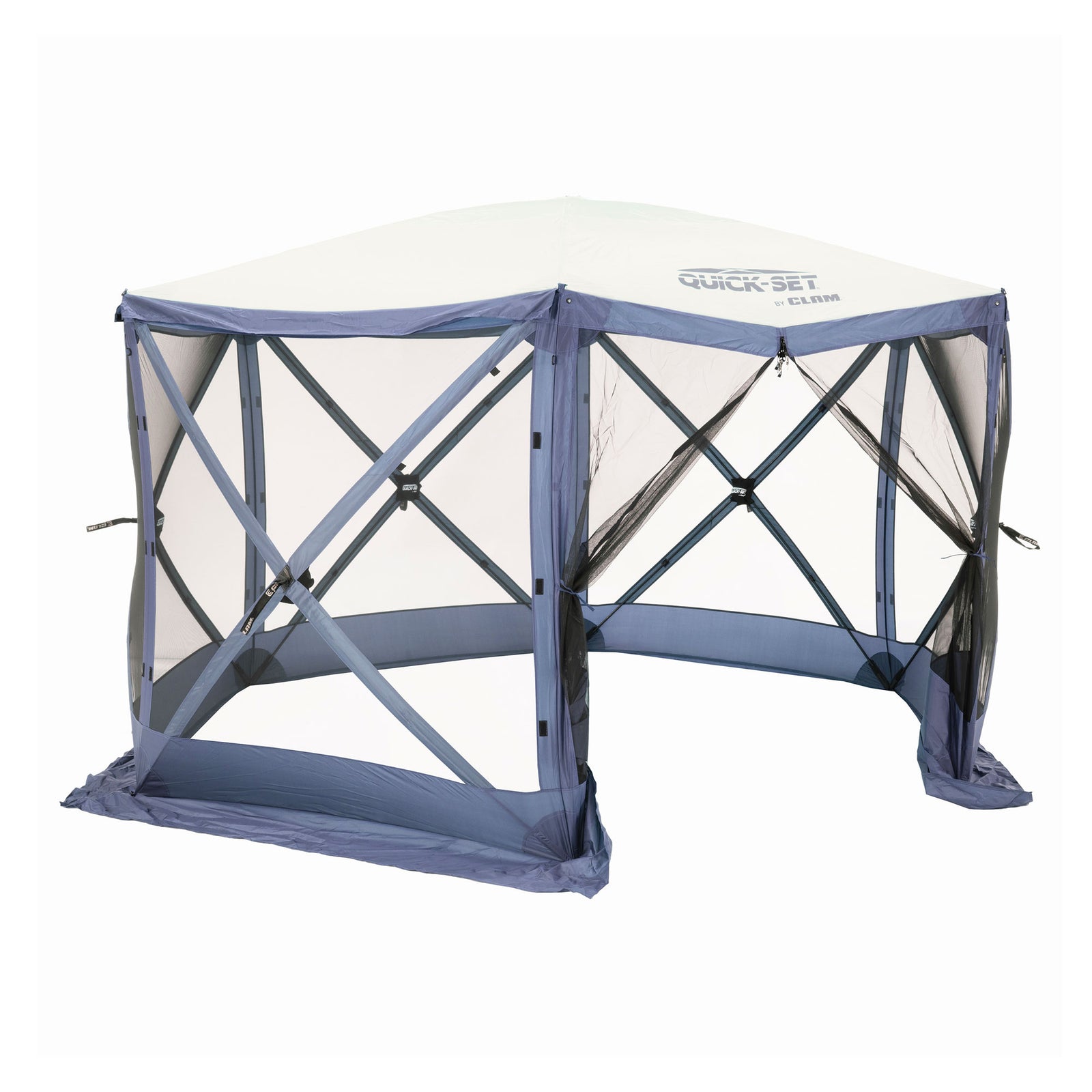 CLAM Quick-Set 11.5x11.5ft Portable Outdoor Canopy Shelter, Blue (Open Box) - VMInnovations