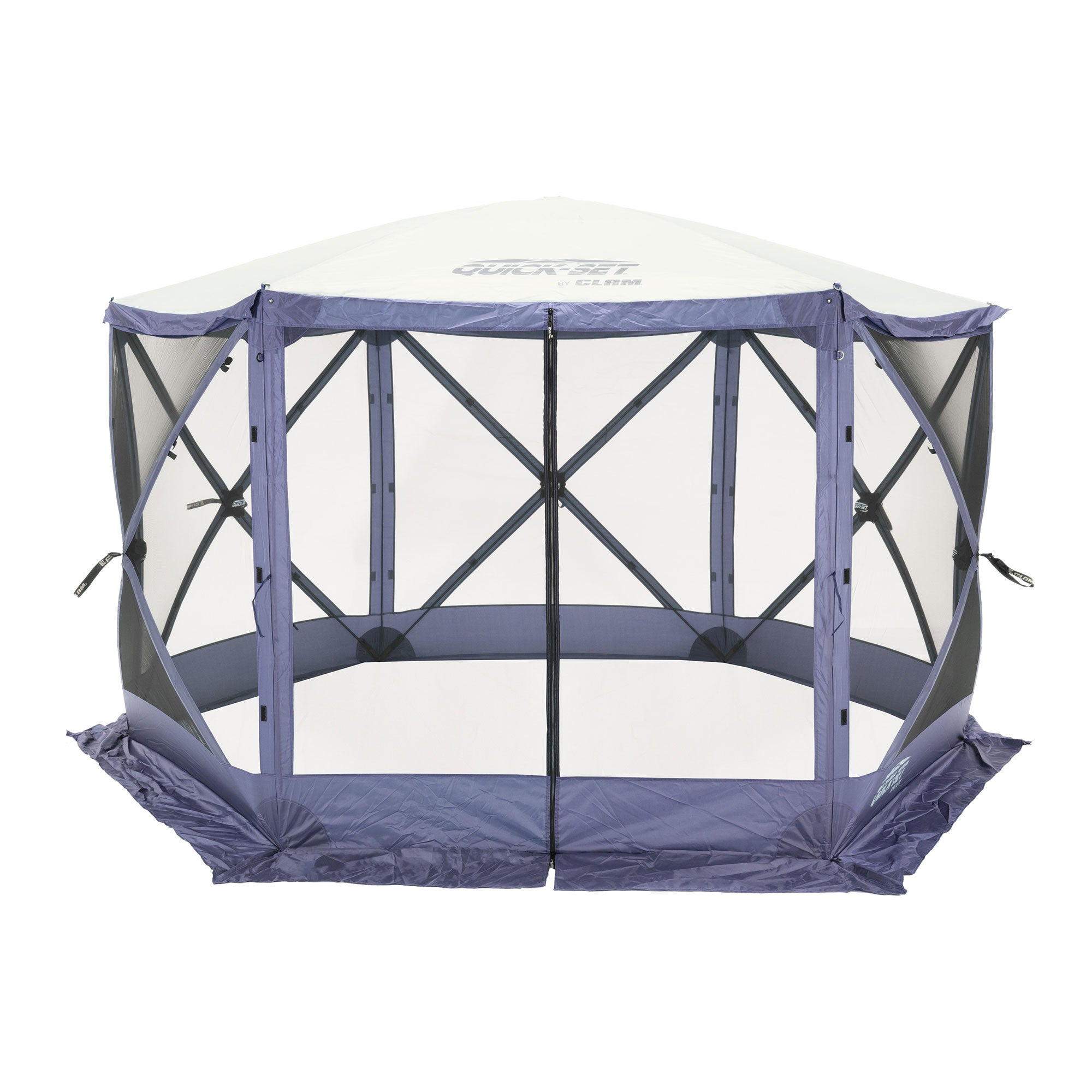 CLAM Quick-Set Escape 11.5' x 11.5' Portable Outdoor Canopy Shelter, Blue (Used) - VMInnovations
