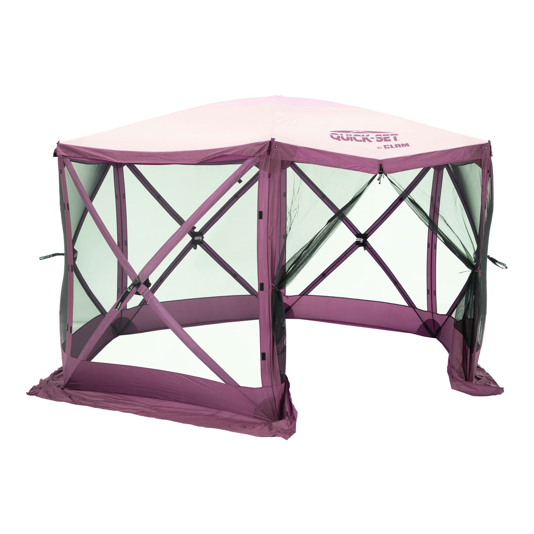 CLAM Quick-Set Escape 11.5 x 11.5 Foot Portable Outdoor Canopy Shelter, Plum