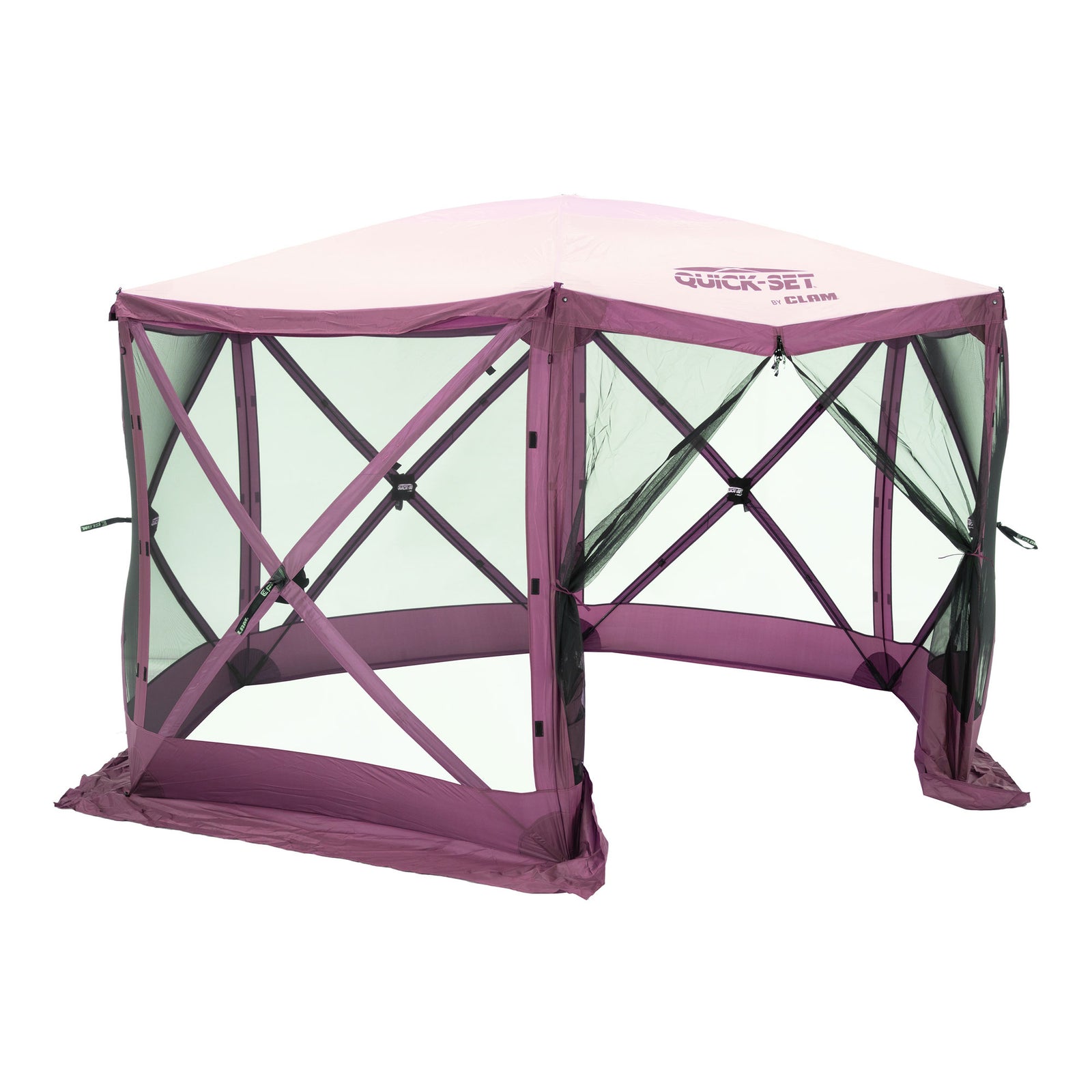 CLAM Quick-Set Escape 11.5 x 11.5 Foot Portable Outdoor Canopy Shelter, Plum - VMInnovations