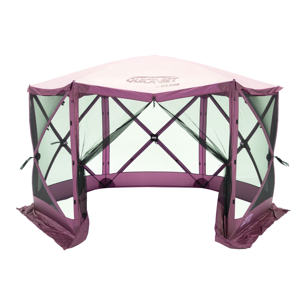 CLAM Quick-Set Escape 11.5x11.5 Foot Portable Outdoor Canopy Shelter, Plum(Used)