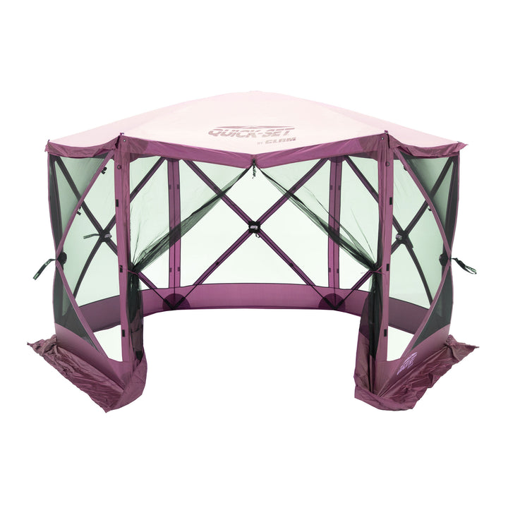 CLAM Quick-Set Escape 11.5x11.5 Foot Portable Outdoor Canopy Shelter, Plum(Used)