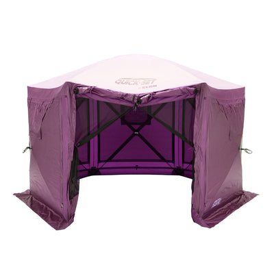 CLAM Quick-Set Pavilion 12.5 x 12.5 Ft Portable Outdoor Canopy , Plum (Open Box) - VMInnovations