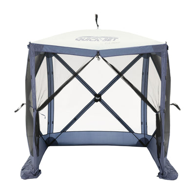 CLAM Quick-Set Traveler 6x6 Ft Portable 4 Sided Canopy Shelter, Blue (Used) - VMInnovations