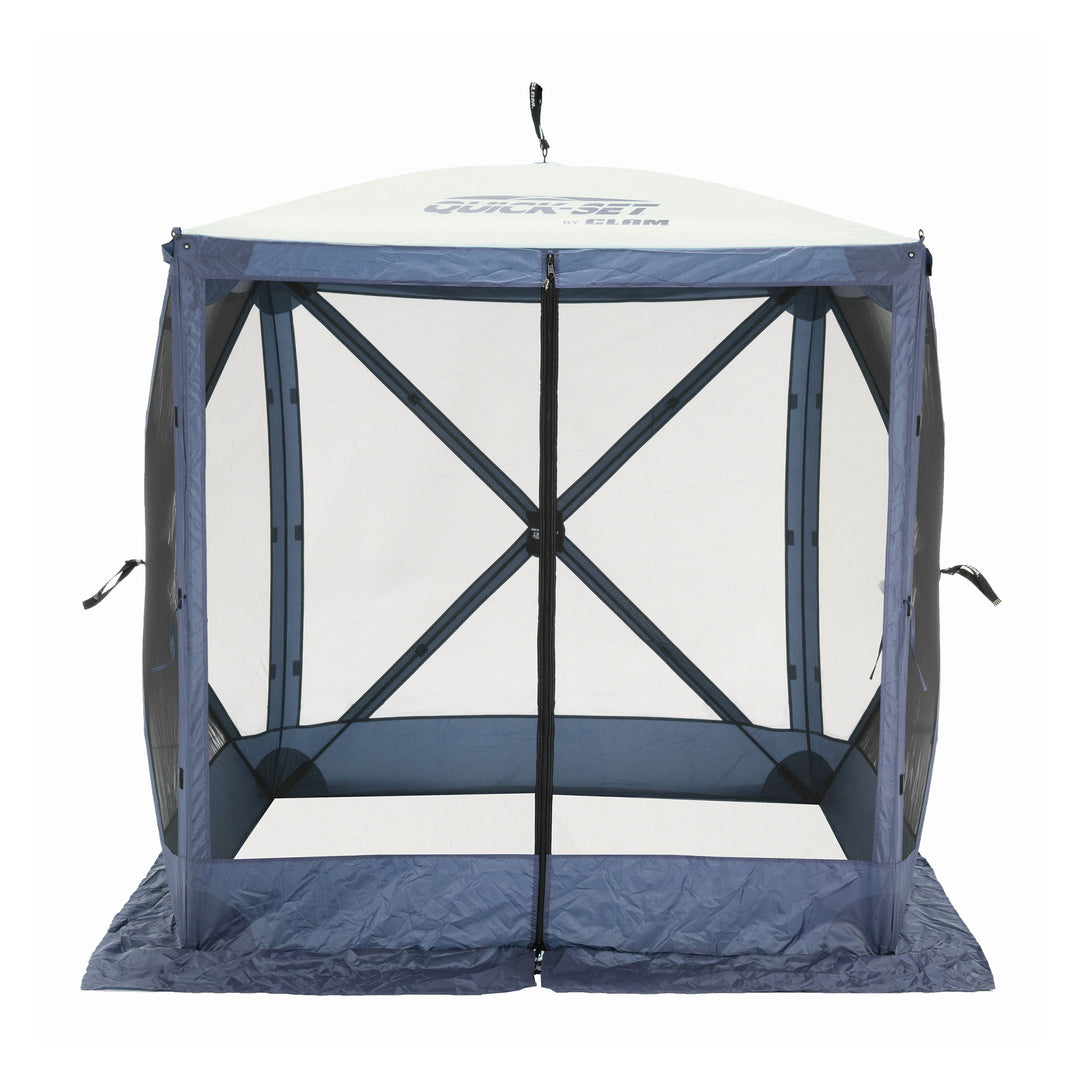 CLAM Quick-Set Traveler 6x6 Ft Portable 4 Sided Canopy Shelter, Blue (Open Box) - VMInnovations