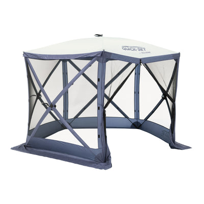 CLAM Quick Set Venture Canopy, Blue + Clam Quick Set Screen Hub Tent (2 Pack) - VMInnovations