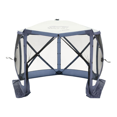 CLAM Quick Set Venture Canopy, Blue + Clam Quick Set Screen Hub Tent (2 Pack) - VMInnovations