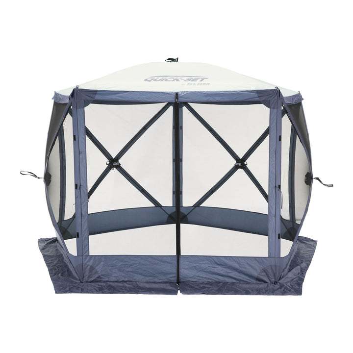 CLAM Quick-Set 9 x 9 Ft Portable Outdoor Camping Canopy Shelter, Blue (Used) - VMInnovations