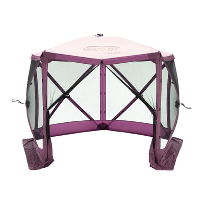 CLAM Quick-Set 9x9 Ft Portable Outdoor Camping Canopy Shelter, Plum (Used) - VMInnovations
