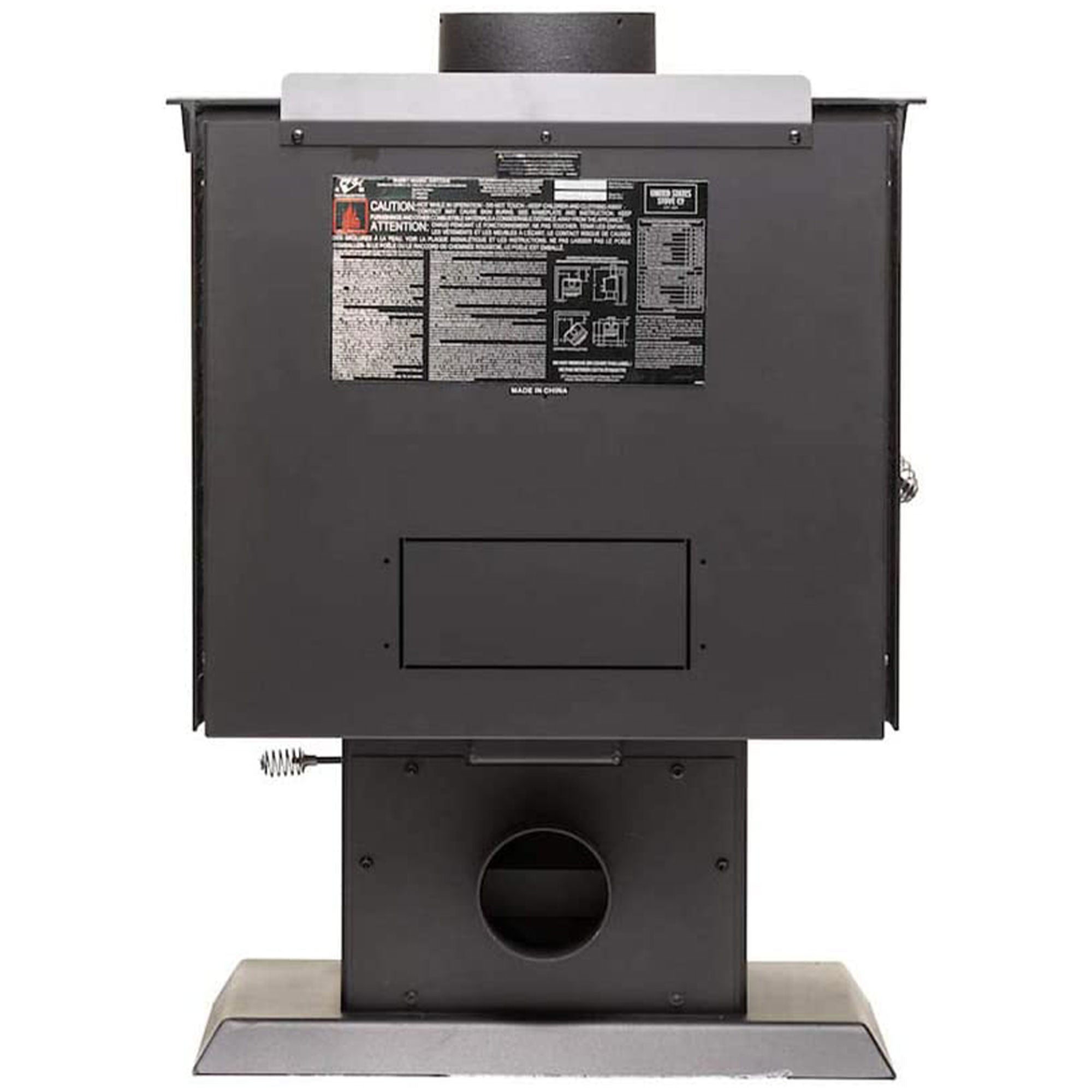 Ashley Hearth Products 1,200 Square Feet 68,000 BTUs Pedestal Wood Stove, Black - VMInnovations
