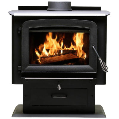 Ashley Hearth Products 2,000 Sq Ft 89,000 BTUs Pedestal Wood Stove, Black (Used)