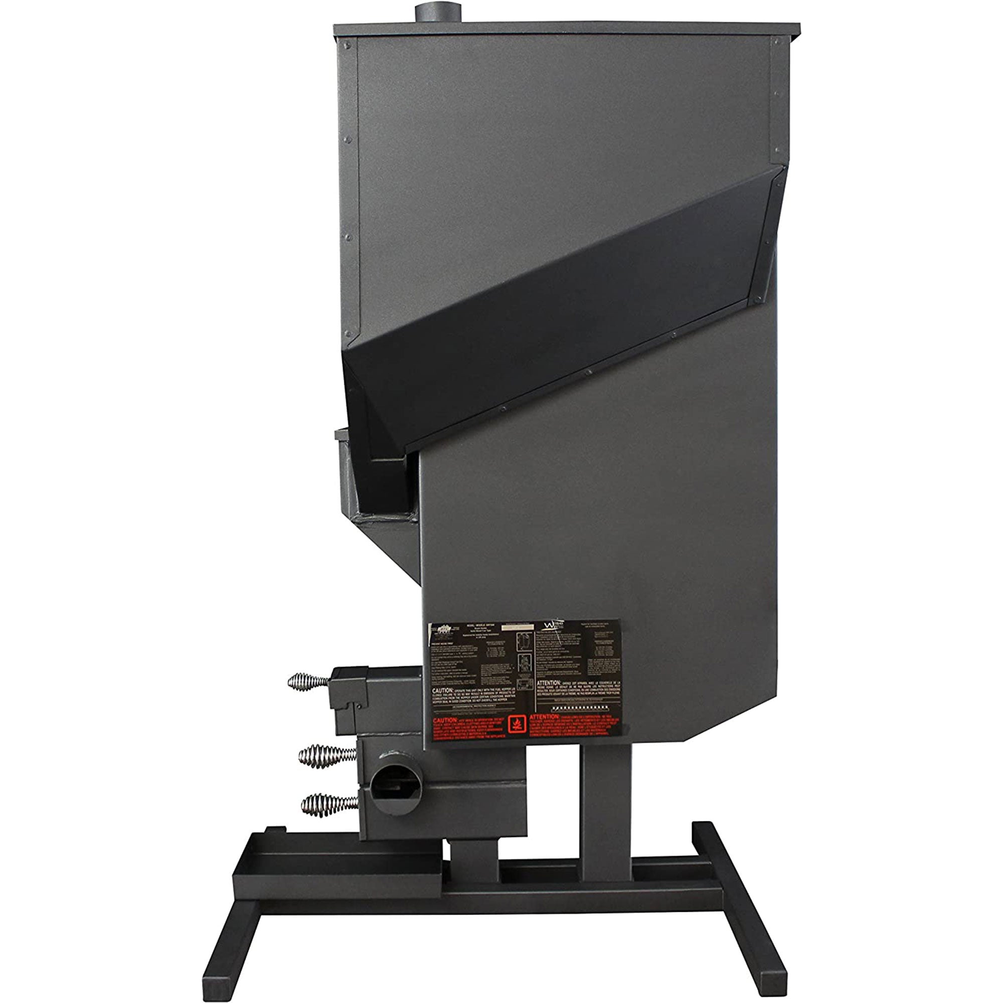 US Stove 60lb Hopper Alloy Steel Non Electric Pellet Stove, Black (Open Box)