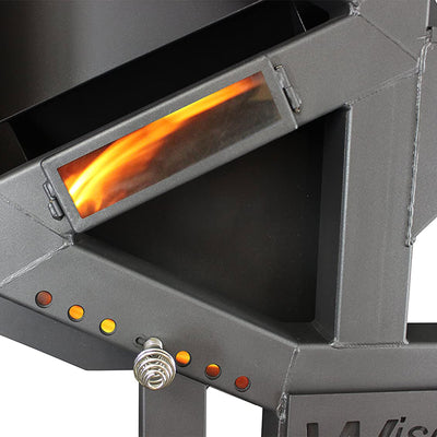 US Stove 60 Pound Wiseway Hopper Alloy Steel Non Electric Pellet Stove, Black - VMInnovations