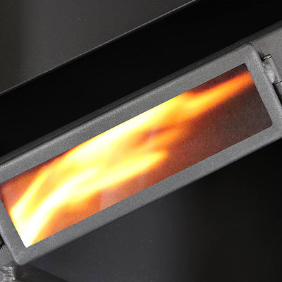 US Stove 60lb Hopper Alloy Steel Non Electric Pellet Stove, Black (Open Box)